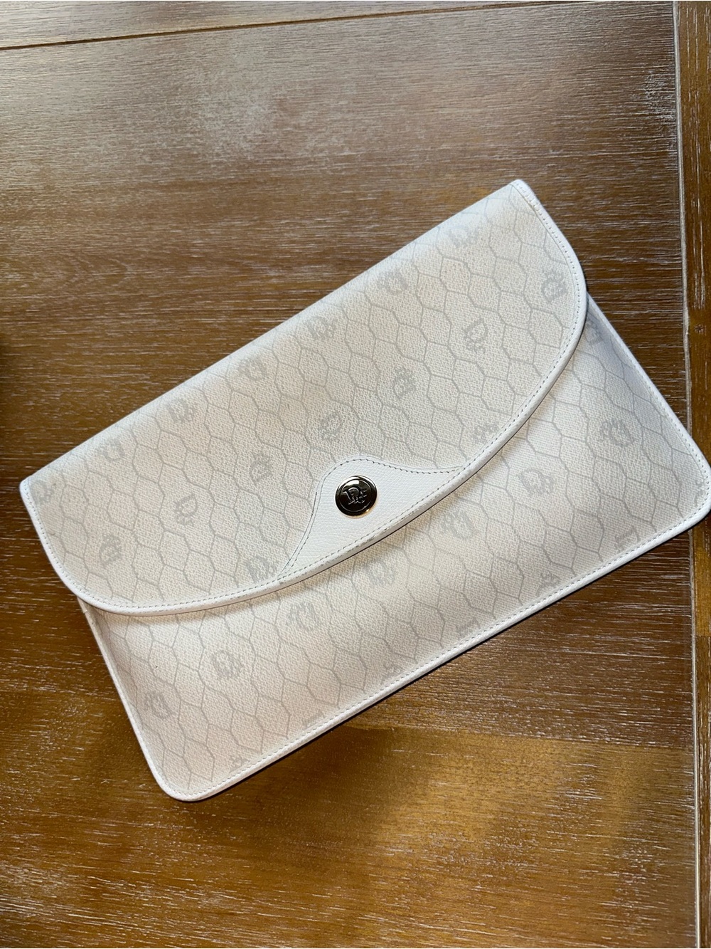 Christian Dior Honeycomb Envelope Clutch Bag